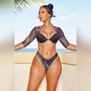 Marina Print Two-Piece Bathing Suit